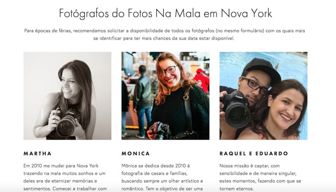 Site Fotos na Mala - Fotógrafos